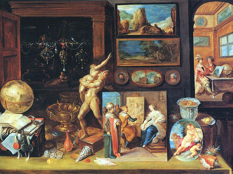 Frans Francken II A Collector s Cabinet oil painting image